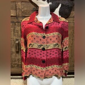 Coldwater Creek bottom up paisley shirt